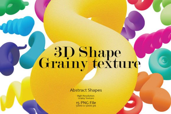 15 Variations 3D Shape Grainy Texture for Dynamic Design