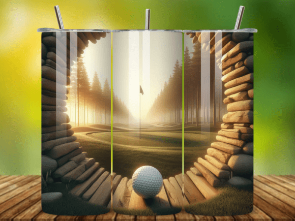 3D Golf Ball 20oz Tumbler Wrap V.13
