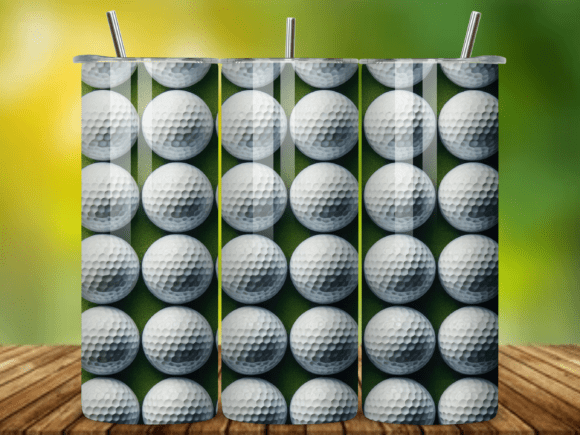 3D Golf Ball 20oz Tumbler Wrap V.14