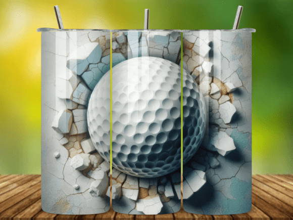 3D Golf Ball Tumbler Wrap: A Dynamic Design Asset