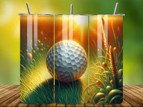3D Golf Ball Tumbler Wrap: A Premium Design Asset