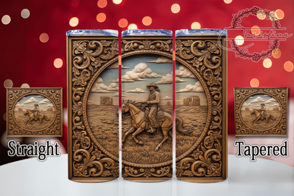 3D Rustic Cowboy Tumbler: Design for Western Style