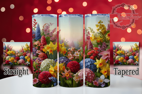 3D Vibrant Spring Floral Tumbler
