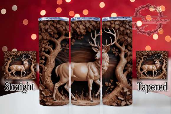 3D Whitetail Deer Hunting Tumbler Design