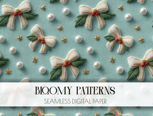 Christmas 3D Floral Patterns for Festive Design Projects